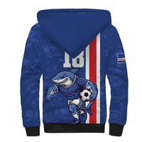 Cape Verde Football Custom Sherpa Hoodie Pride Of The Islands - Wonder Print Shop