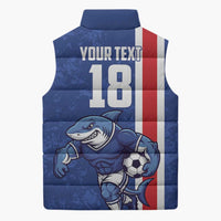 Cape Verde Football Custom Sleeveless Puffer Jacket Pride Of The Islands - Wonder Print Shop