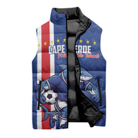 Cape Verde Football Custom Sleeveless Puffer Jacket Pride Of The Islands - Wonder Print Shop