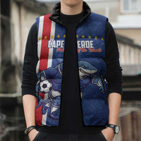 Cape Verde Football Custom Sleeveless Puffer Jacket Pride Of The Islands - Wonder Print Shop