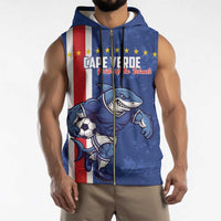 Cape Verde Football Custom Sleeveless Zip Hoodie Pride Of The Islands - Wonder Print Shop