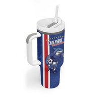 Cape Verde Football Custom Tumbler With Handle Pride Of The Islands - Wonder Print Shop