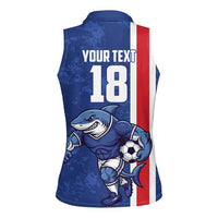 Cape Verde Football Custom Women Sleeveless Polo Shirt Pride Of The Islands - Wonder Print Shop