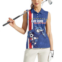 Cape Verde Football Custom Women Sleeveless Polo Shirt Pride Of The Islands - Wonder Print Shop