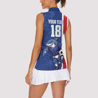 Cape Verde Football Custom Women Sleeveless Polo Shirt Pride Of The Islands - Wonder Print Shop