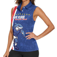 Cape Verde Football Custom Women Sleeveless Polo Shirt Pride Of The Islands - Wonder Print Shop