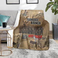 Tuskegee Airmen Tribute Blanket Black History Air Force LT18