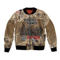 Tuskegee Airmen Tribute Bomber Jacket Black History Air Force LT18