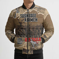 Tuskegee Airmen Tribute Bomber Puffer Jacket Black History Air Force LT18