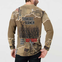 Tuskegee Airmen Tribute Button Sweatshirt Black History Air Force LT18