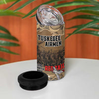 Tuskegee Airmen Tribute 4 in 1 Can Cooler Tumbler Black History Air Force - Wonder Print Shop