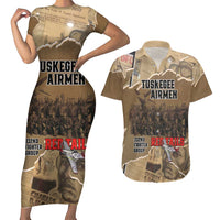 Tuskegee Airmen Tribute Couples Matching Short Sleeve Bodycon Dress and Hawaiian Shirt Black History Air Force LT18