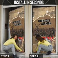 Tuskegee Airmen Tribute Door Cover Black History Air Force - Wonder Print Shop