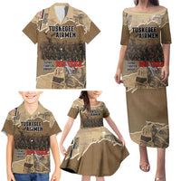 Tuskegee Airmen Tribute Family Matching Puletasi and Hawaiian Shirt Black History Air Force LT18