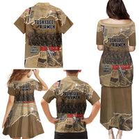 Tuskegee Airmen Tribute Family Matching Puletasi and Hawaiian Shirt Black History Air Force LT18