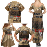 Tuskegee Airmen Tribute Family Matching Summer Maxi Dress and Hawaiian Shirt Black History Air Force LT18