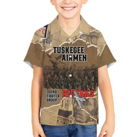Tuskegee Airmen Tribute Kid Hawaiian Shirt Black History Air Force - Wonder Print Shop