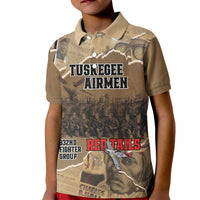 Tuskegee Airmen Tribute Kid Polo Shirt Black History Air Force LT18