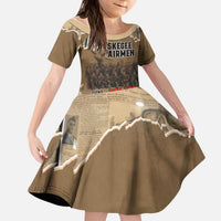 Tuskegee Airmen Tribute Kid Short Sleeve Dress Black History Air Force LT18