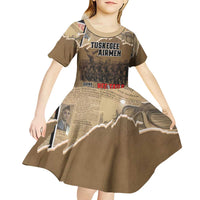 Tuskegee Airmen Tribute Kid Short Sleeve Dress Black History Air Force LT18