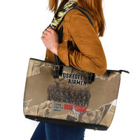 Tuskegee Airmen Tribute Leather Tote Bag Black History Air Force LT18