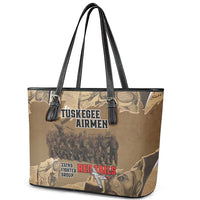 Tuskegee Airmen Tribute Leather Tote Bag Black History Air Force - Wonder Print Shop