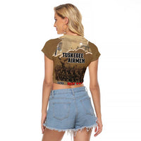 Tuskegee Airmen Tribute Raglan Cropped T Shirt Black History Air Force LT18