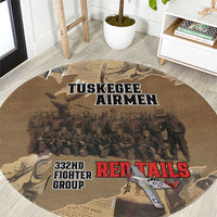 Tuskegee Airmen Tribute Round Carpet Black History Air Force - Wonder Print Shop