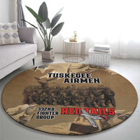 Tuskegee Airmen Tribute Round Carpet Black History Air Force - Wonder Print Shop