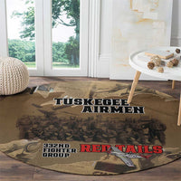 Tuskegee Airmen Tribute Round Carpet Black History Air Force LT18