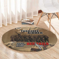 Tuskegee Airmen Tribute Round Carpet Black History Air Force LT18