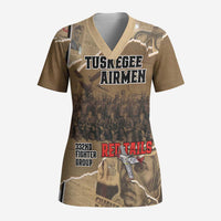 Tuskegee Airmen Tribute Scrub Top Black History Air Force LT18