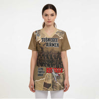Tuskegee Airmen Tribute Scrub Top Black History Air Force LT18