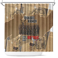 Tuskegee Airmen Tribute Shower Curtain Black History Air Force LT18