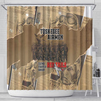 Tuskegee Airmen Tribute Shower Curtain Black History Air Force LT18