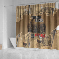 Tuskegee Airmen Tribute Shower Curtain Black History Air Force LT18
