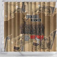 Tuskegee Airmen Tribute Shower Curtain Black History Air Force LT18