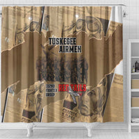Tuskegee Airmen Tribute Shower Curtain Black History Air Force LT18