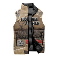 Tuskegee Airmen Tribute Sleeveless Puffer Jacket Black History Air Force LT18