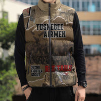 Tuskegee Airmen Tribute Sleeveless Puffer Jacket Black History Air Force - Wonder Print Shop