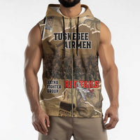 Tuskegee Airmen Tribute Sleeveless Zip Hoodie Black History Air Force LT18