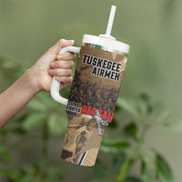Tuskegee Airmen Tribute Tumbler With Handle Black History Air Force LT18