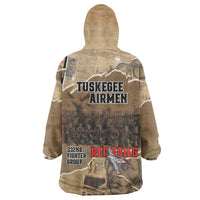 Tuskegee Airmen Tribute Wearable Blanket Hoodie Black History Air Force - Wonder Print Shop