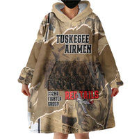 Tuskegee Airmen Tribute Wearable Blanket Hoodie Black History Air Force - Wonder Print Shop