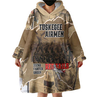 Tuskegee Airmen Tribute Wearable Blanket Hoodie Black History Air Force LT18