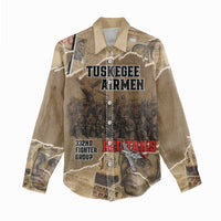 Tuskegee Airmen Tribute Women Casual Shirt Black History Air Force - Wonder Print Shop