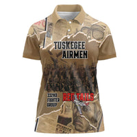 Tuskegee Airmen Tribute Women Polo Shirt Black History Air Force - Wonder Print Shop