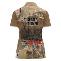 Tuskegee Airmen Tribute Women Polo Shirt Black History Air Force LT18
