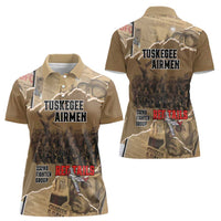 Tuskegee Airmen Tribute Women Polo Shirt Black History Air Force LT18