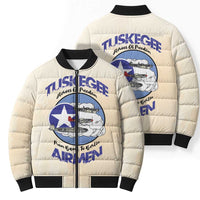 Tuskegee Airmen Red Tails Bomber Puffer Jacket Heroes Of Freedom - Wonder Print Shop